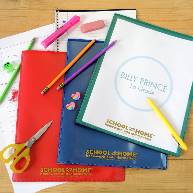 STORE SMART StoreSMARTÂ® School/Home Folders - 6-Pack - 6 Colors! - Letter-Size Twin Pocket - Durable, Archival Plastic - Made in U.S.A - SH900PCP6ENG - Image 3